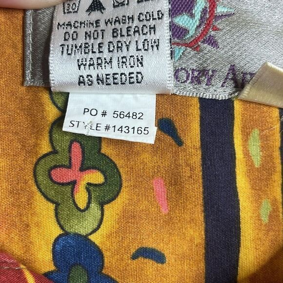 90s Vtg The territory Ahead Short Sleeve Playa Los Cocos Print Red and Brown XL - Picture 4 of 9